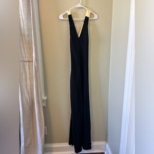 Lee Mathews Black and Cream Dress